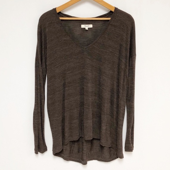 Madewell Brown All Around Long Sleeve Tee - Picture 2 of 7